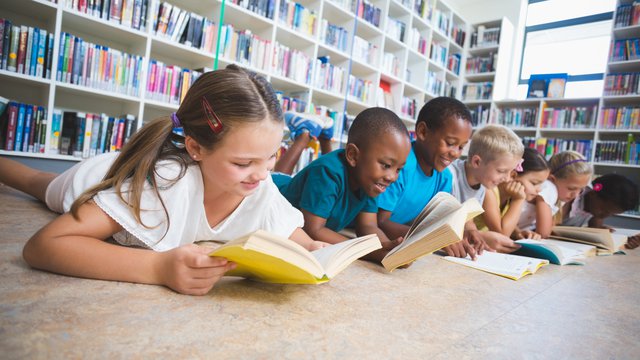 Children Reading in a Classroom